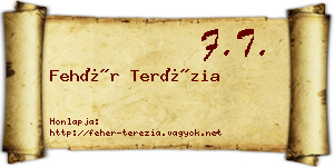Fehér Terézia névjegykártya