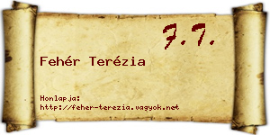 Fehér Terézia névjegykártya